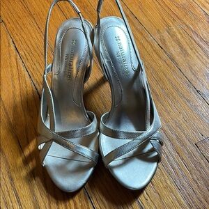 Naturalizer Silver Heels with Adjustable Slingback